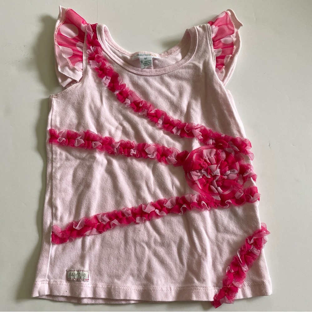 Naartjie Pink Ruffle Tank Top